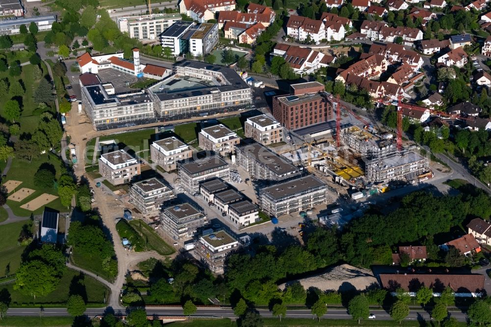 Aerial photograph Salem - Construction site to build a new multi-family residential complex Am Schlosssee in Salem in the state Baden-Wuerttemberg, Germany