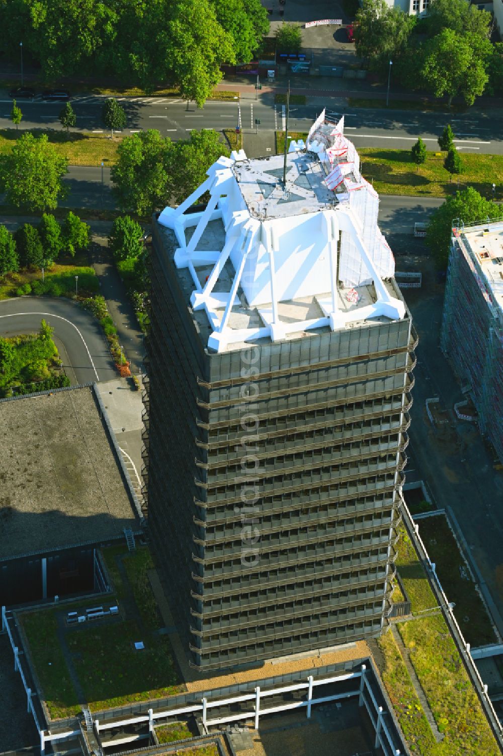 Aerial photograph Köln - Construction site to build a new multi-family residential complex Die Welle on street Raderbergguertel in the district Marienburg in Cologne in the state North Rhine-Westphalia, Germany