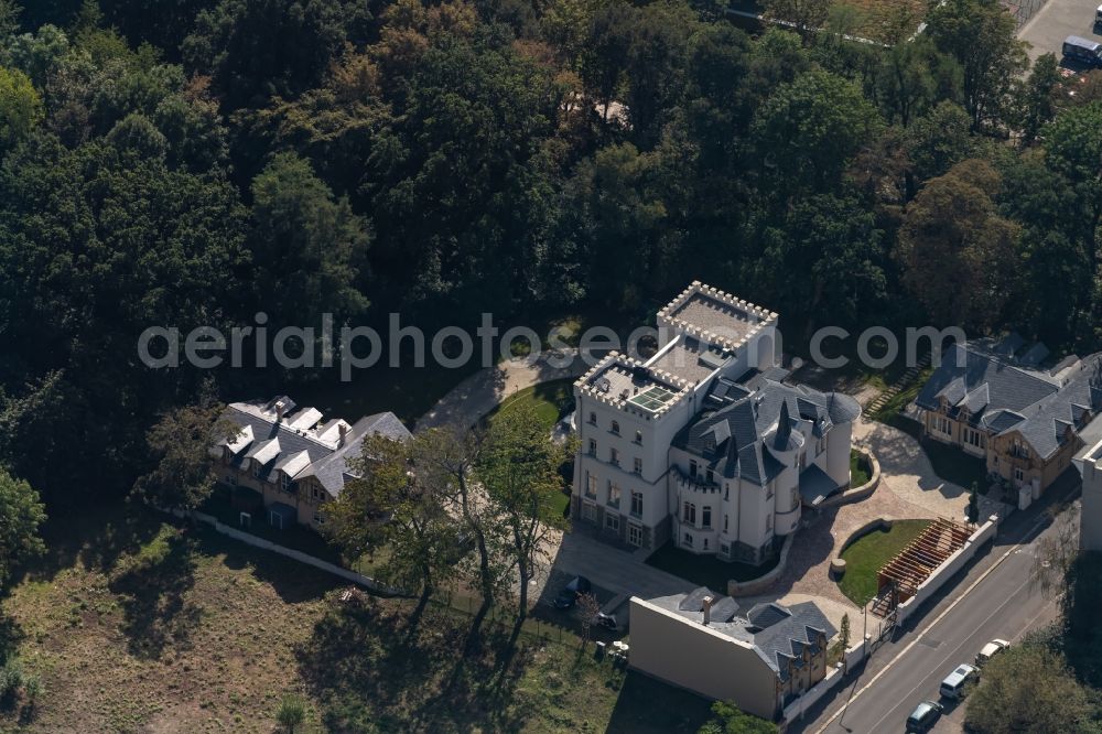 Leipzig from the bird's eye view: Construction site to build a new multi-family residential complex on Windorfer Strasse in the district Kleinzschocher in Leipzig in the state Saxony, Germany