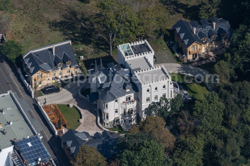 Aerial photograph Leipzig - Construction site to build a new multi-family residential complex on Windorfer Strasse in the district Kleinzschocher in Leipzig in the state Saxony, Germany