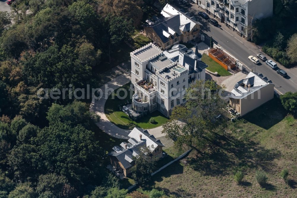 Leipzig from the bird's eye view: Construction site to build a new multi-family residential complex on Windorfer Strasse in the district Kleinzschocher in Leipzig in the state Saxony, Germany