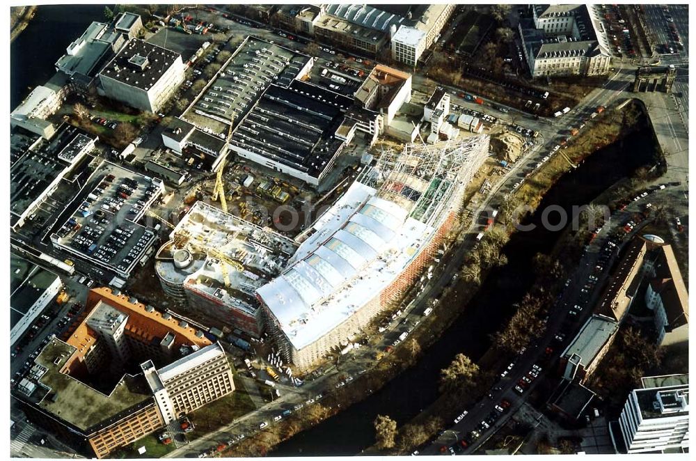 Aerial image Berlin - Charlottenburg - Neubau der Mercedes-Menz Niederlassung Am Salzufer in Berlin - Charlottenburg.