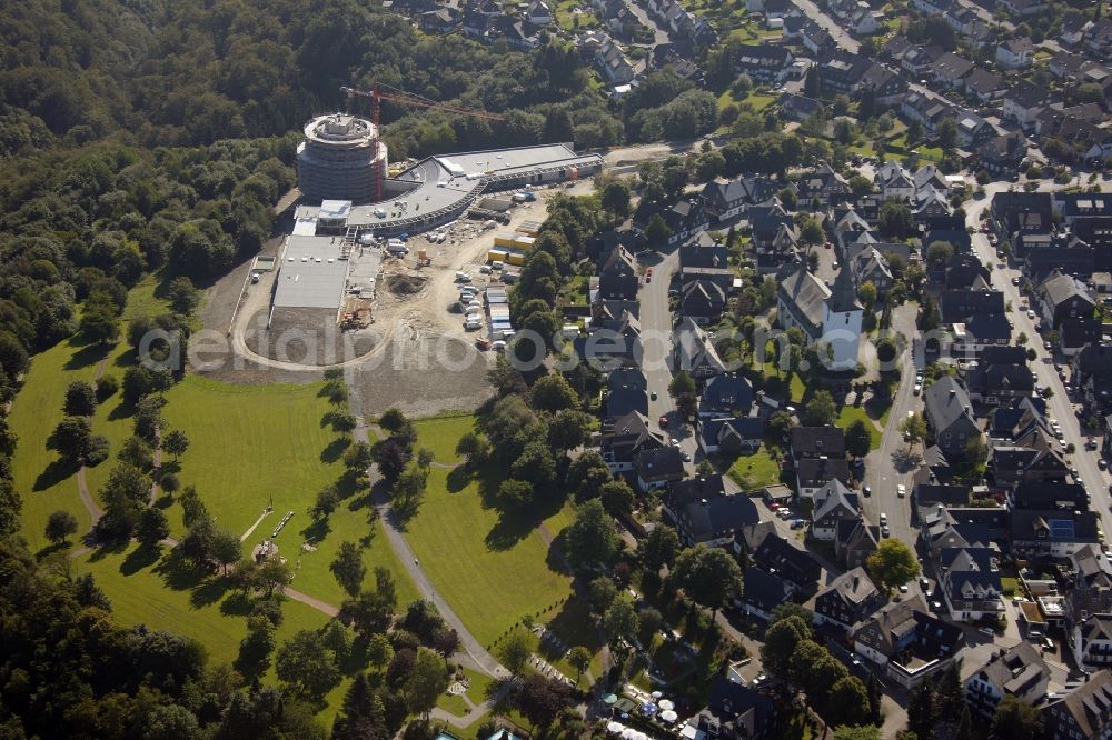 Aerial photograph Winterberg - Construction site of Oversum Vita Resort in Winterberg in the Upper Sauerland in the federal state of North Rhine-Westphalia