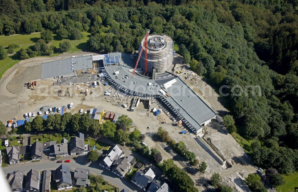 Winterberg from above - Construction site of Oversum Vita Resort in Winterberg in the Upper Sauerland in the federal state of North Rhine-Westphalia