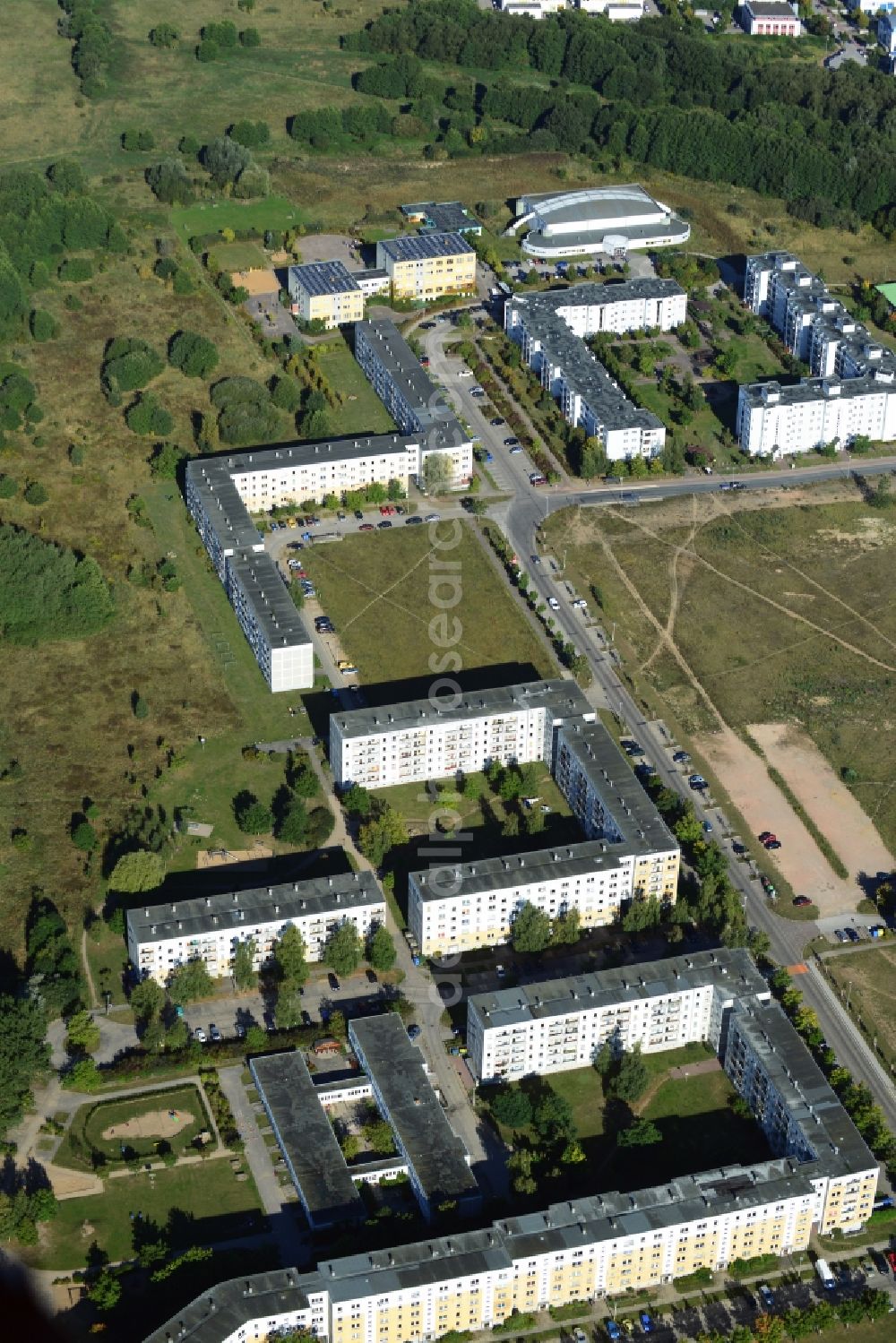 Schwerin from the bird's eye view: New construction residential construction plates Krebsfoerden in Schwerin in Mecklenburg-Western Pomerania