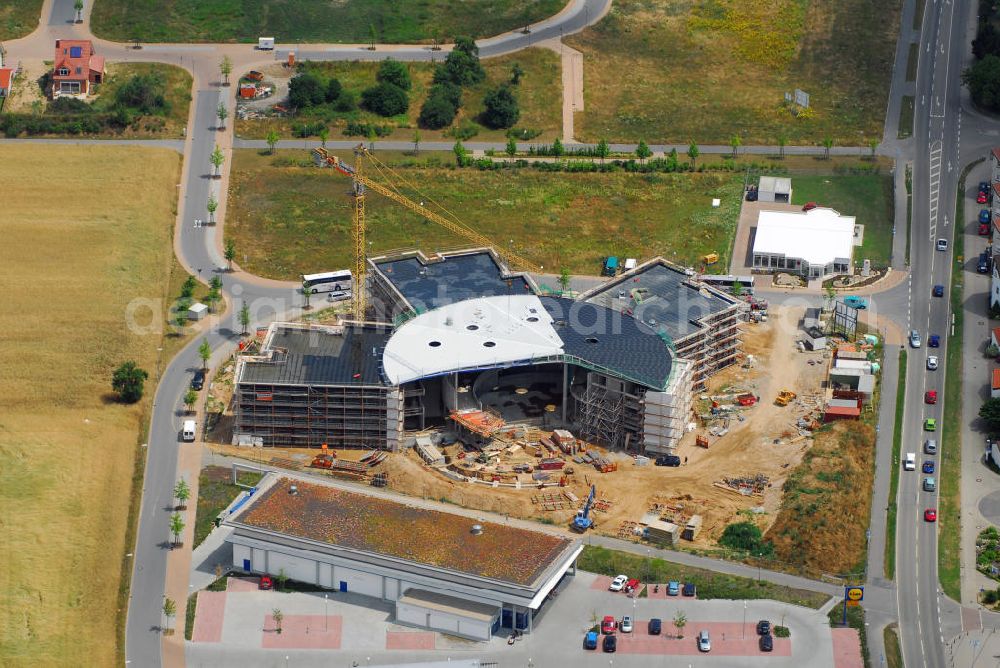 Aerial photograph St. Leon-Rot - Blick auf den Neubau des Privatgymnasium St. Leon-Rot. St. Leon-Rot ist eine Gemeinde im Süden des Rhein-Neckar-Kreises in der Nähe von Heidelberg und Speyer. Kontakt: Privatgymnasium St. Leon-Rot gGmbH, Im Schiff 1, 68789 St. Leon-Rot, Timo Kirstein, Tel.: 06227/35765-11, schmidbauer.de / BFK Plan GmbH, Trochtelfinger Str. 21, 70567 Stuttgart, Tel.: 0711/72637-49.