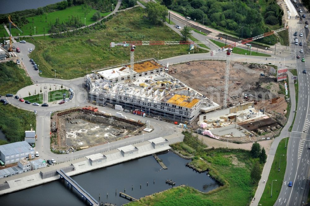 Aerial photograph Rostock - View of construction site of Randstad office in Rostock in Mecklenburg-Western Pomerania