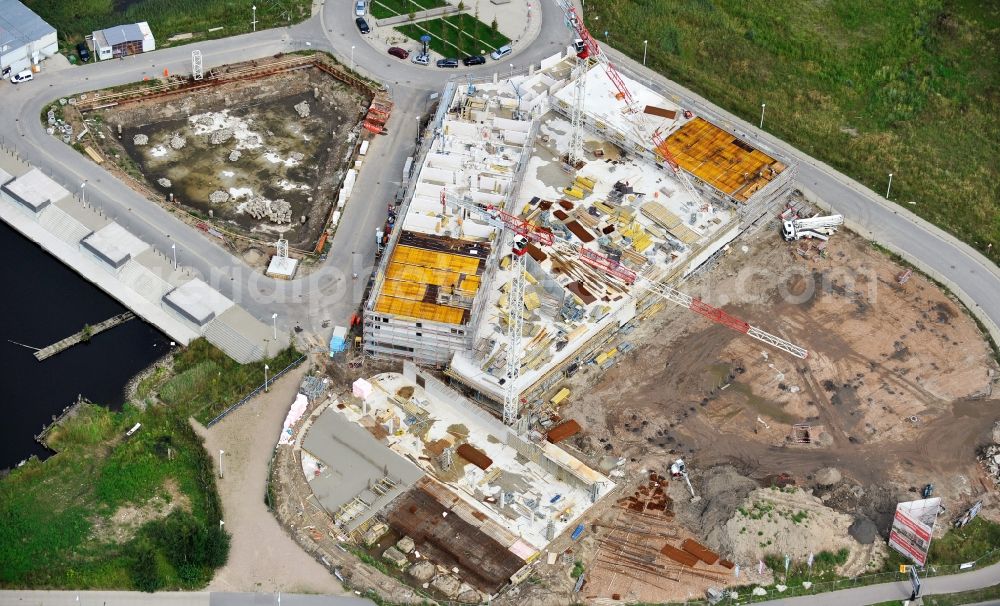 Rostock from above - View of construction site of Randstad office in Rostock in Mecklenburg-Western Pomerania