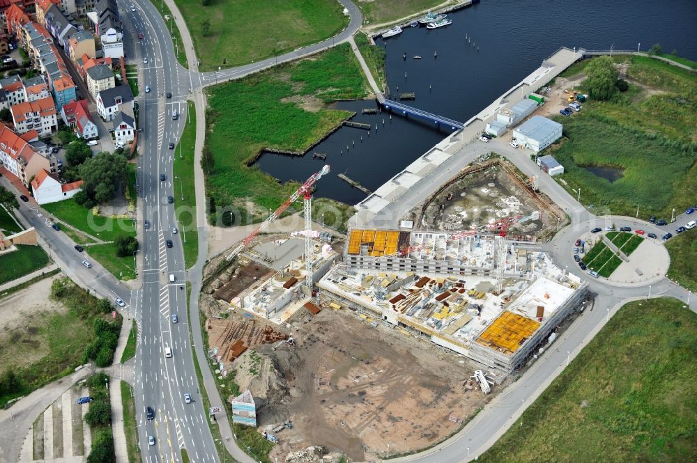 Aerial photograph Rostock - View of construction site of Randstad office in Rostock in Mecklenburg-Western Pomerania