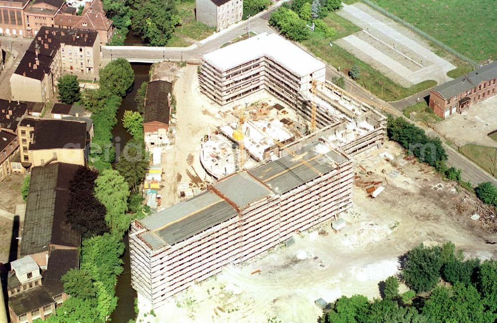 Aerial photograph Forst / BRB - Neubau des Rathauses im Stadtzentrum Forst