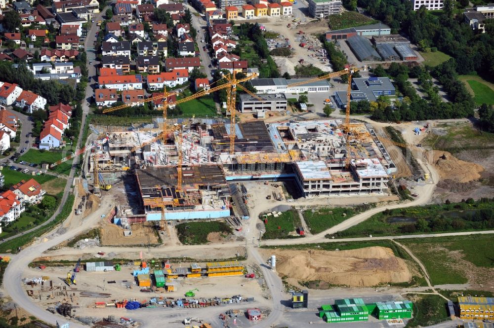 Winnenden from above - View of new construction of the Rems Murr Hospital Winnenden in the state Baden-Wuerttemberg