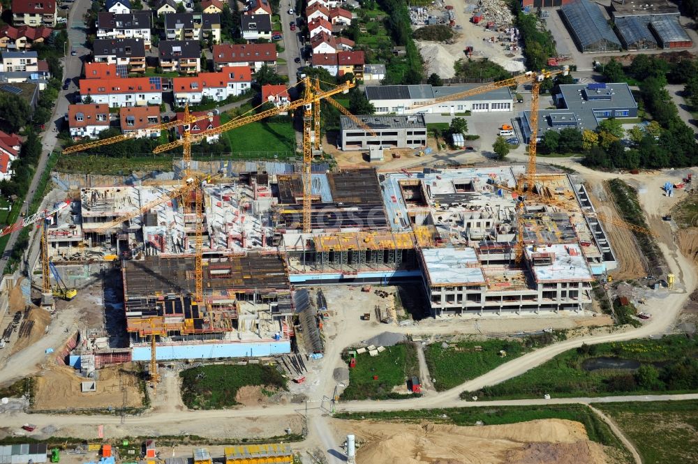 Winnenden from the bird's eye view: View of new construction of the Rems Murr Hospital Winnenden in the state Baden-Wuerttemberg