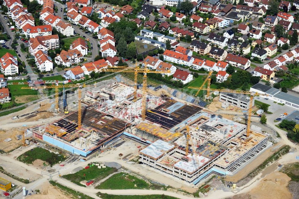 Aerial photograph Winnenden - View of new construction of the Rems Murr Hospital Winnenden in the state Baden-Wuerttemberg