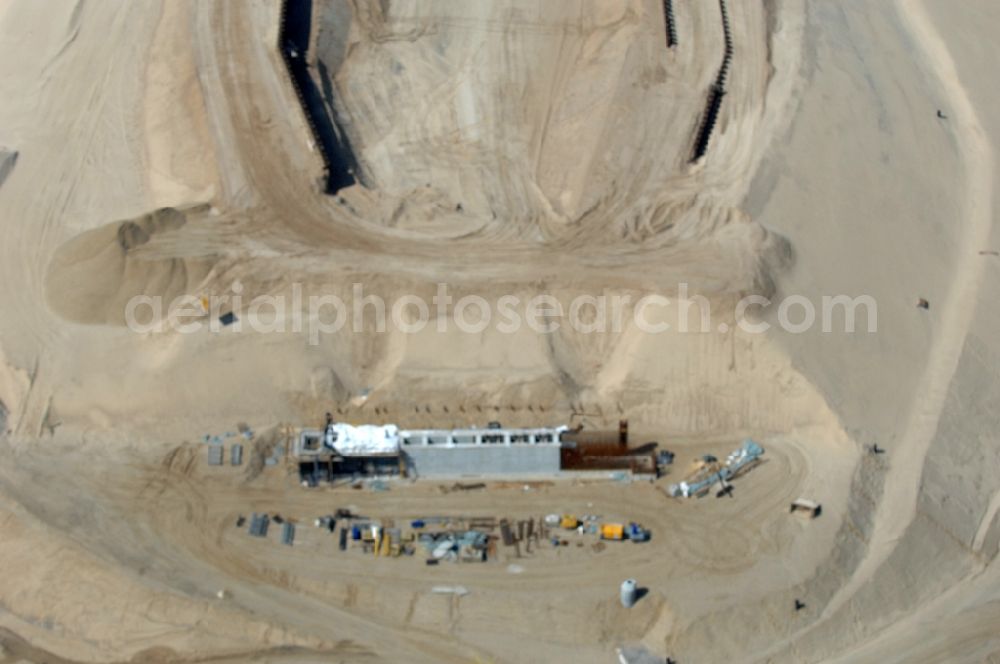 Aerial image Niederfinow - The new building of the boat lift Niederfinow