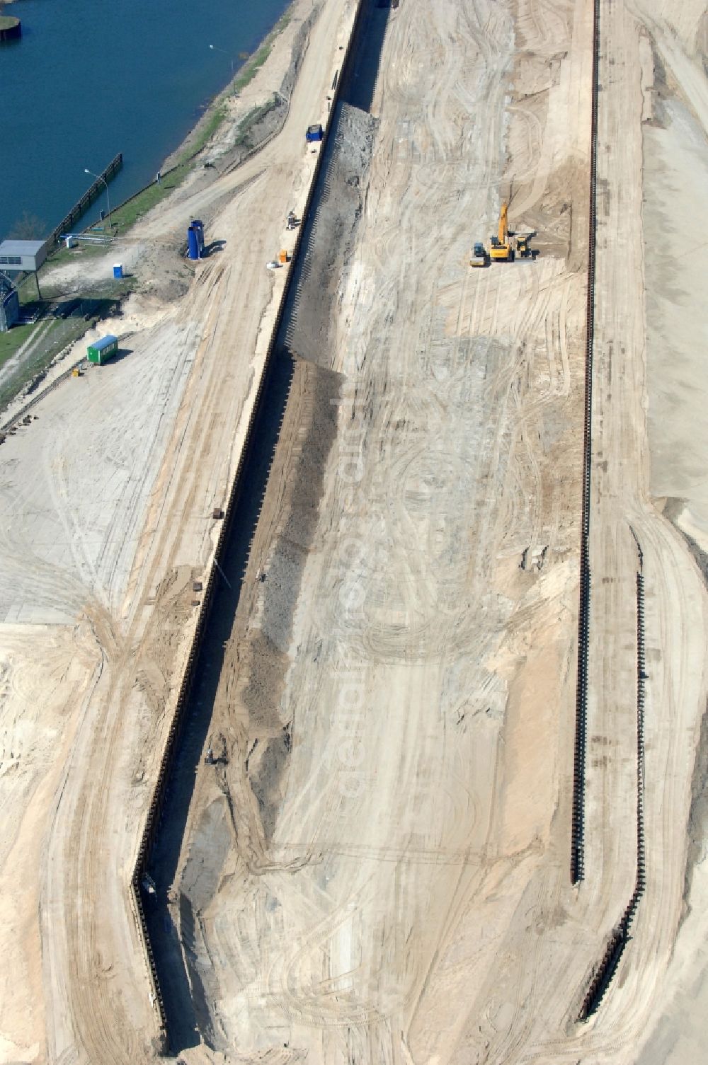 Aerial photograph Niederfinow - The new building of the boat lift Niederfinow