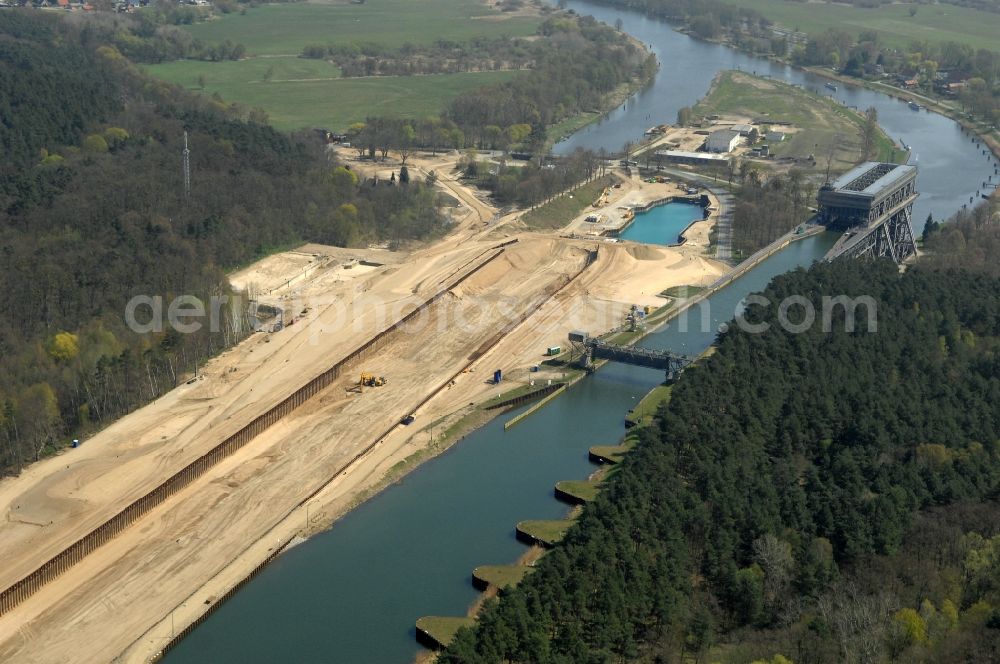 Niederfinow from the bird's eye view: The new building of the boat lift Niederfinow