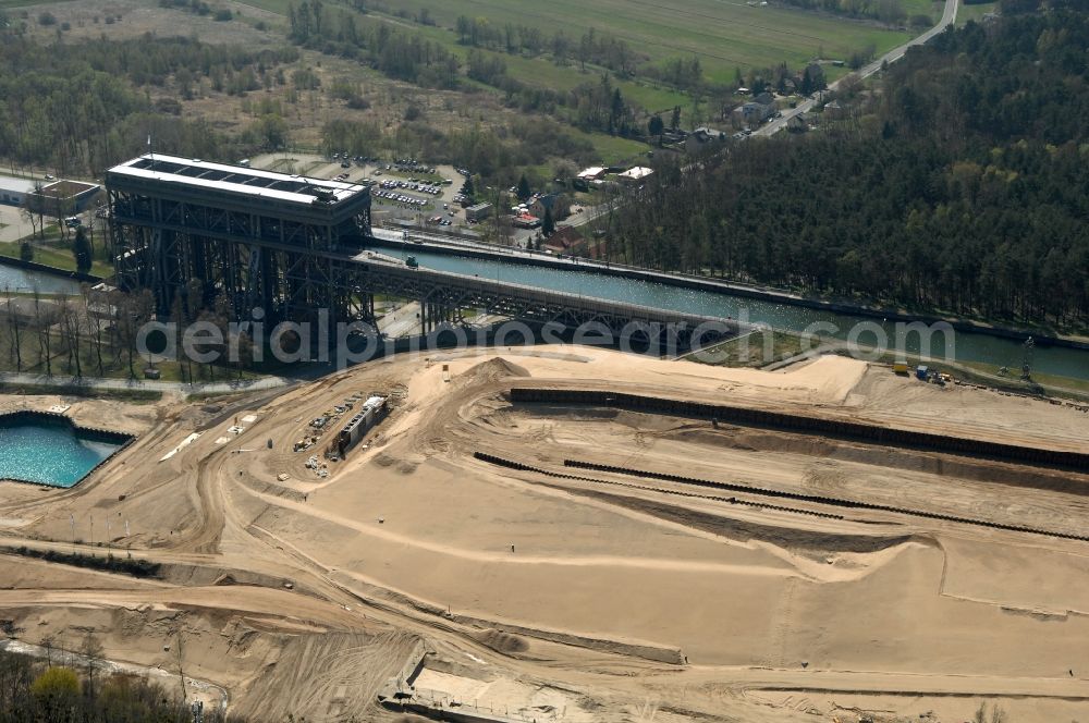 Niederfinow from the bird's eye view: The new building of the boat lift Niederfinow