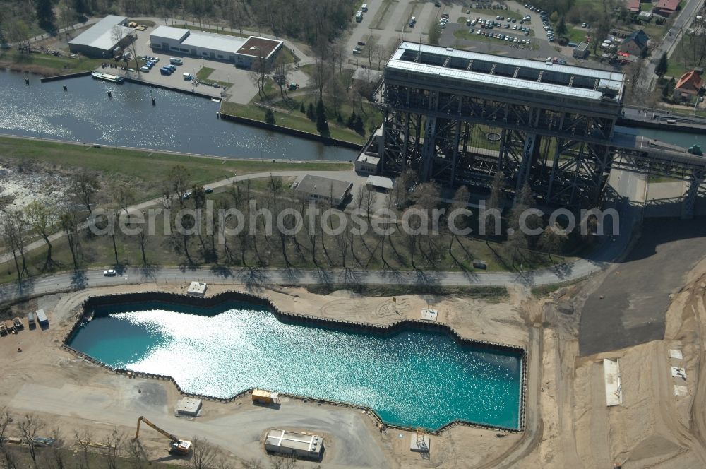 Niederfinow from the bird's eye view: The new building of the boat lift Niederfinow