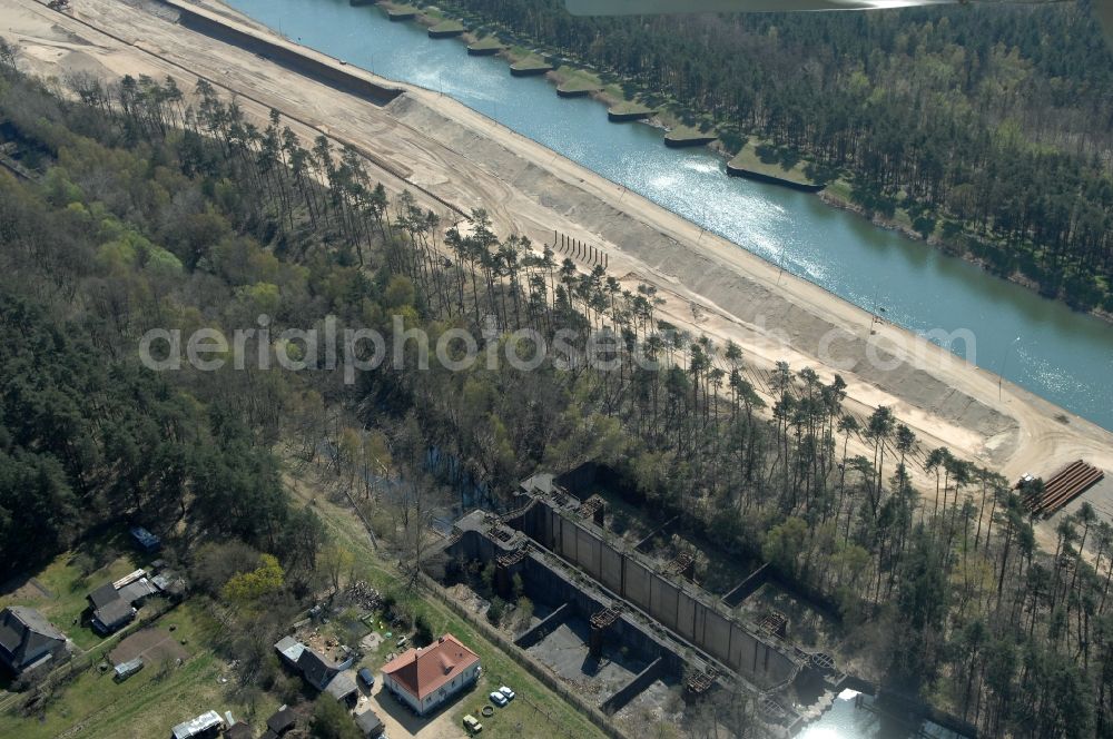 Niederfinow from the bird's eye view: The new building of the boat lift Niederfinow