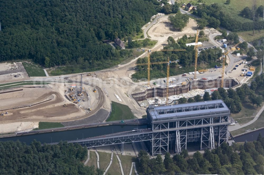 Niederfinow from the bird's eye view: The new building of the boat lift Niederfinow