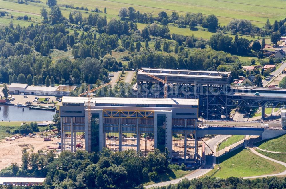 Niederfinow from the bird's eye view: The new building of the boat lift Niederfinow