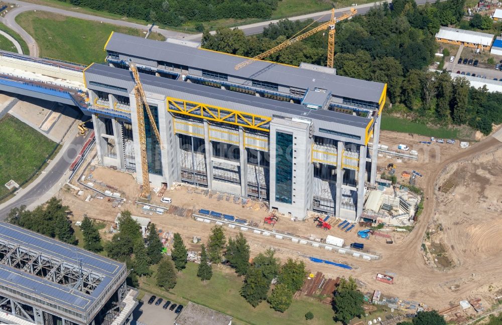 Aerial image Niederfinow - The new building of the boat lift Niederfinow