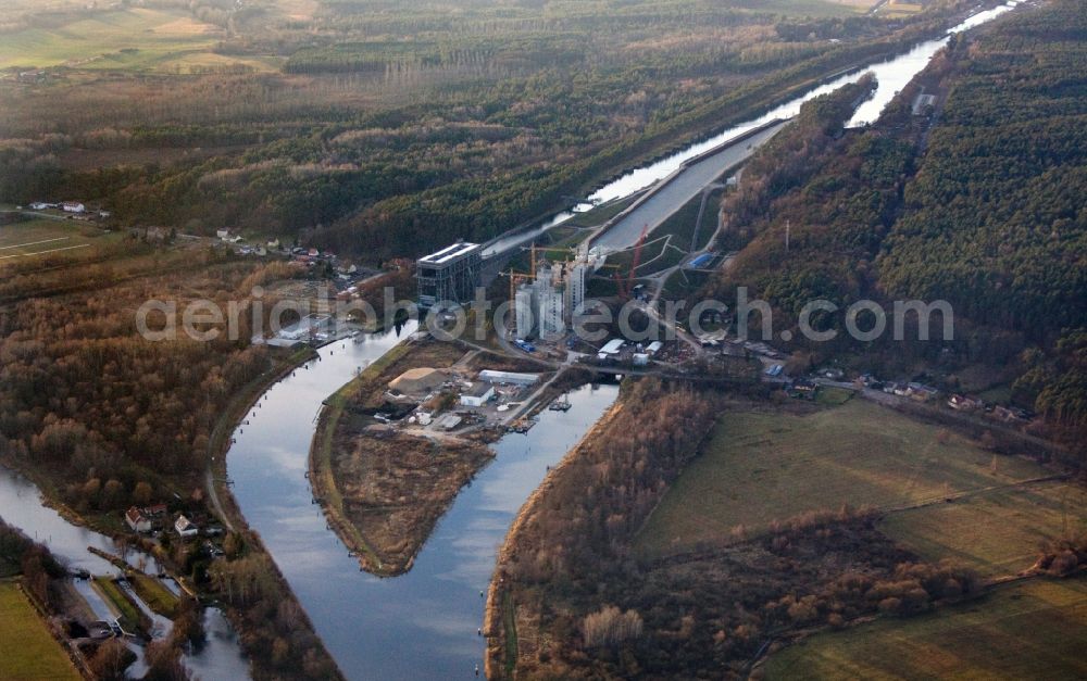 Niederfinow from the bird's eye view: The new building of the boat lift Niederfinow