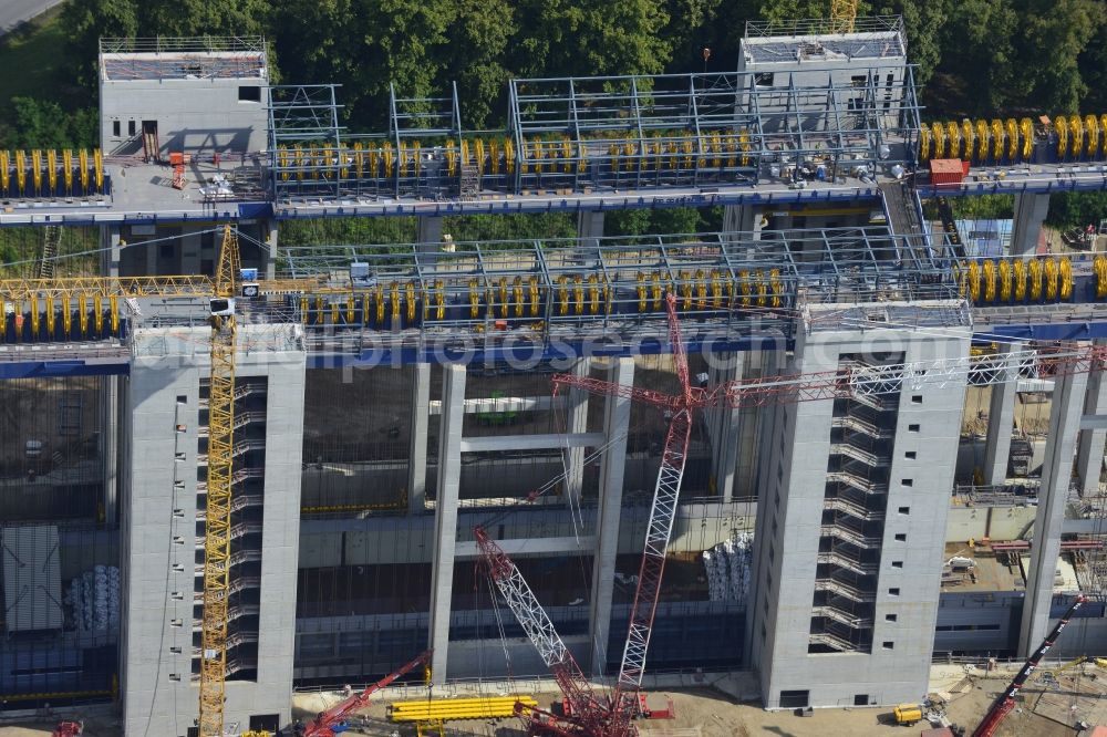 Niederfinow from the bird's eye view: The new building of the boat lift Niederfinow