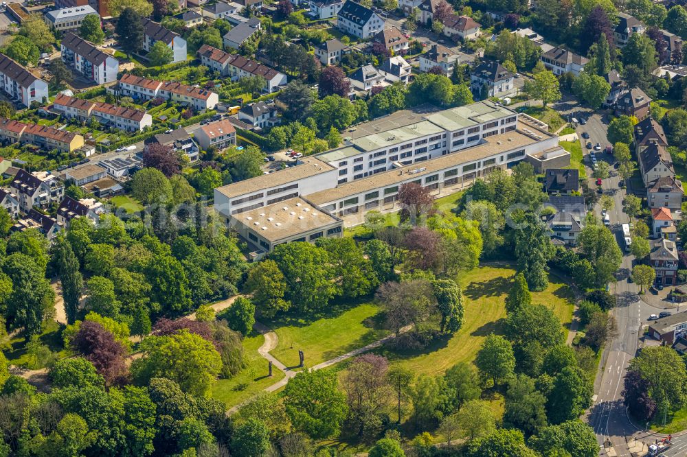 Hagen from the bird's eye view: New school building of Gymnasiums of Hildegardis-Schule Hagen in Hagen in the state North Rhine-Westphalia, Germany