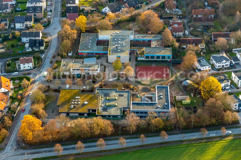 Aerial image Soest - New construction site of the school building at Bodelschwinghschule and the Jacob-Grimm-Schule Vor dem Schueltingertor in Soest in the state North Rhine-Westphalia, Germany