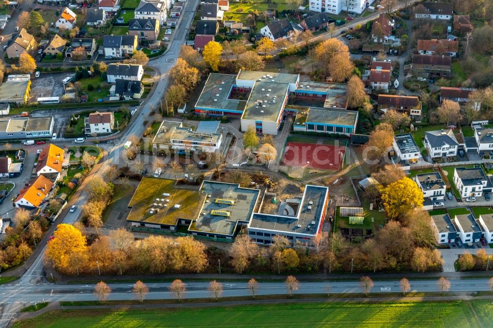 Aerial photograph Soest - New construction site of the school building at Bodelschwinghschule and the Jacob-Grimm-Schule Vor dem Schueltingertor in Soest in the state North Rhine-Westphalia, Germany