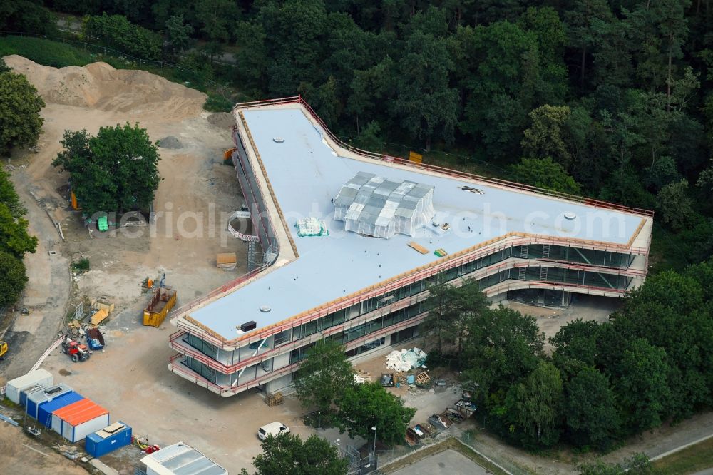 Karlsruhe from above - New construction site of the school building of Bundeswehrfachschule Karlsruhe An of Trift in the district Neureut in Karlsruhe in the state Baden-Wurttemberg, Germany