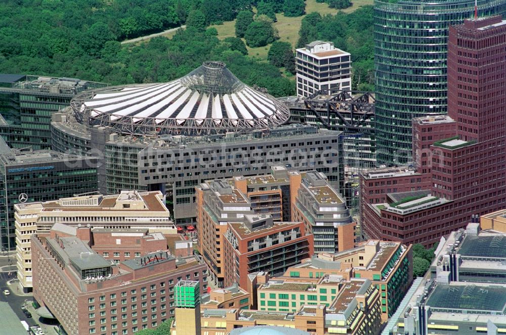 Aerial photograph Berlin - Office buildings and commercials at the Potsdam Square in the borough Mitte