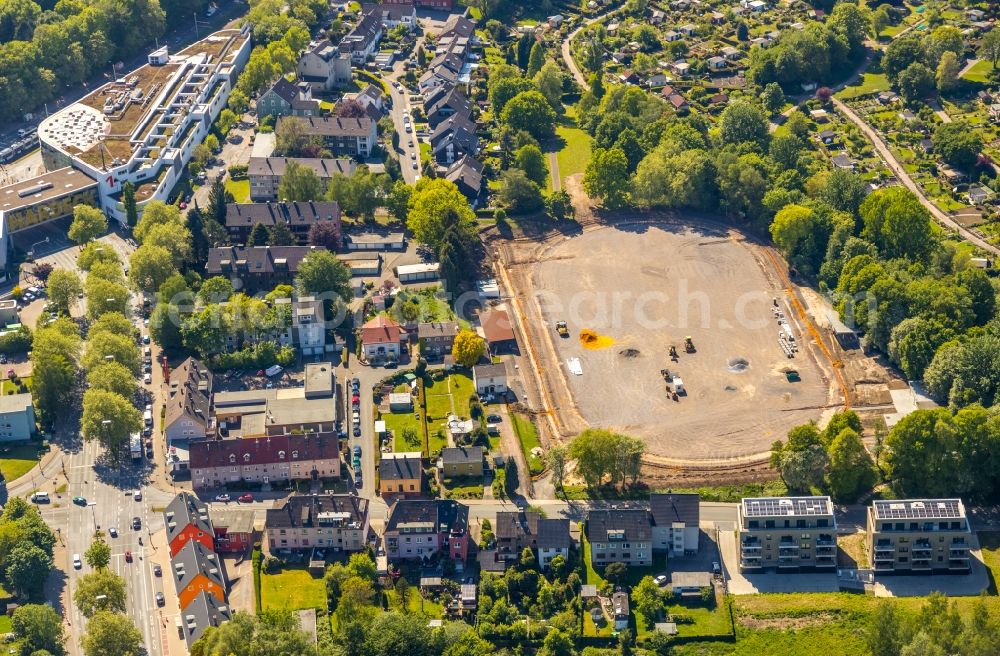 Bochum from above - Construction of new Ensemble of sports grounds on Havkenscheider Strasse in the district Altenbochum in Bochum in the state North Rhine-Westphalia, Germany