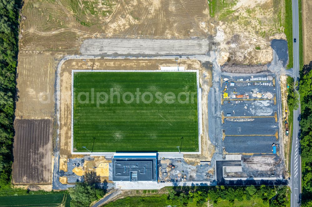 Aerial image Rhynern - Construction of new Ensemble of sports grounds Westfalia- Sportpark in Rhynern in the state North Rhine-Westphalia, Germany