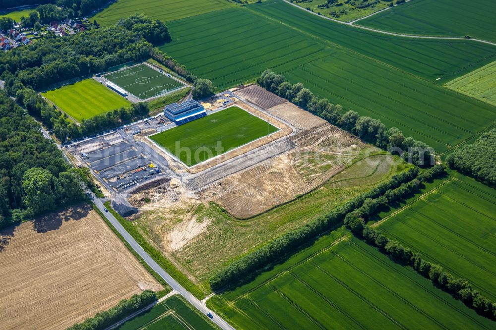 Aerial photograph Rhynern - Construction of new Ensemble of sports grounds Westfalia- Sportpark in Rhynern in the state North Rhine-Westphalia, Germany