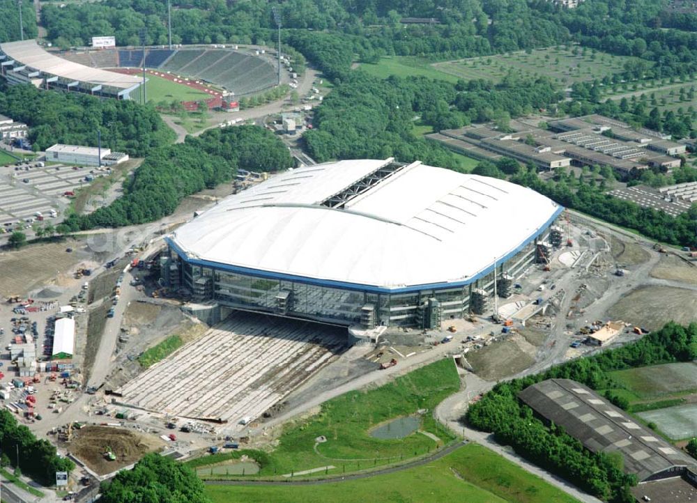 Aerial image Bottrop - Neubau der Stadthalle Bottrop am Bottroper Stadion.