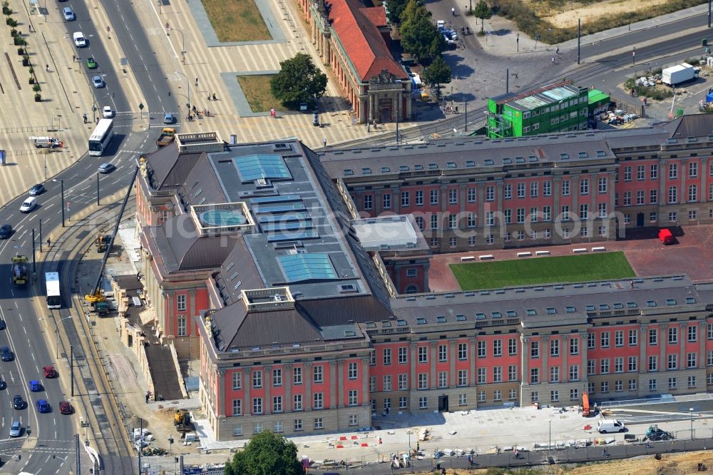 Potsdam from the bird's eye view: View of new construction of the parliament in Potsdam in Brandenburg