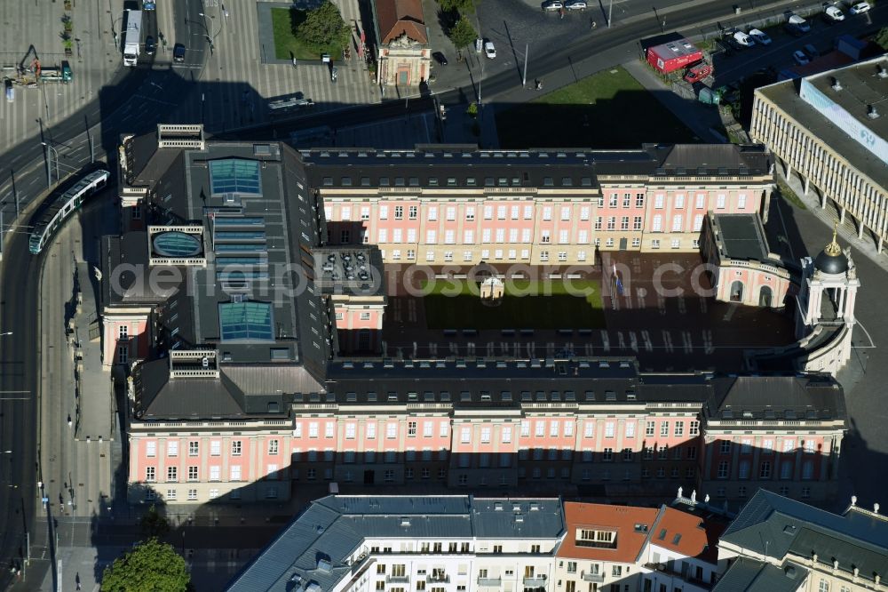 Potsdam from the bird's eye view: View of new construction of the parliament in Potsdam in Brandenburg