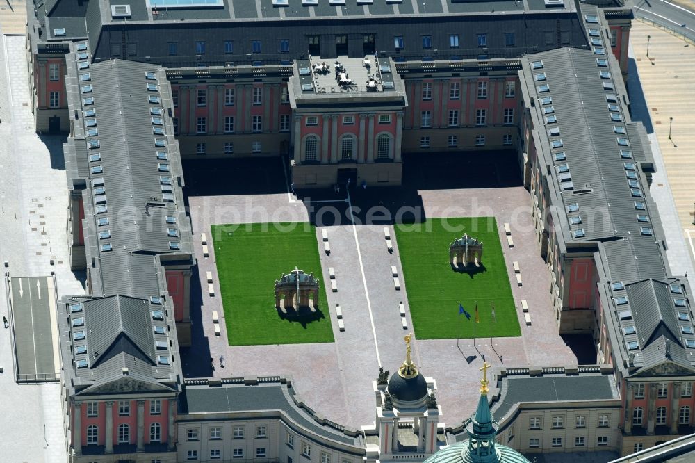 Potsdam from the bird's eye view: View of new construction of the parliament in Potsdam in Brandenburg