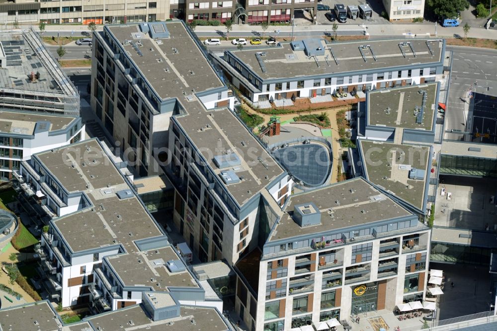 Stuttgart from the bird's eye view: Construction of the new district center and shopping mall Milaneo in the European district of Stuttgart in Baden-Wuerttemberg BW