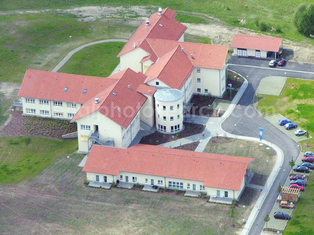 Aerial image Bad Freienwalde - Neubau der Stephanus Stiftung an der Frankfurter Straße 74-75 in 16259 Bad Freienwalde (03344-2600)