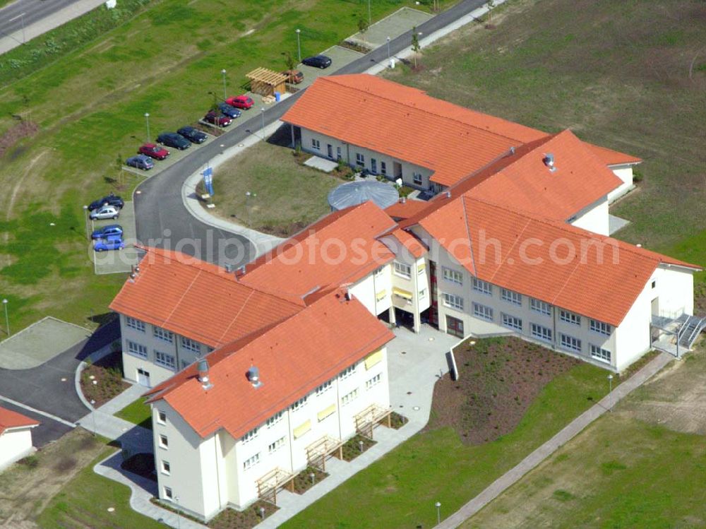 Bad Freienwalde from above - Neubau der Stephanus Stiftung an der Frankfurter Straße 74-75 in 16259 Bad Freienwalde (03344-2600)