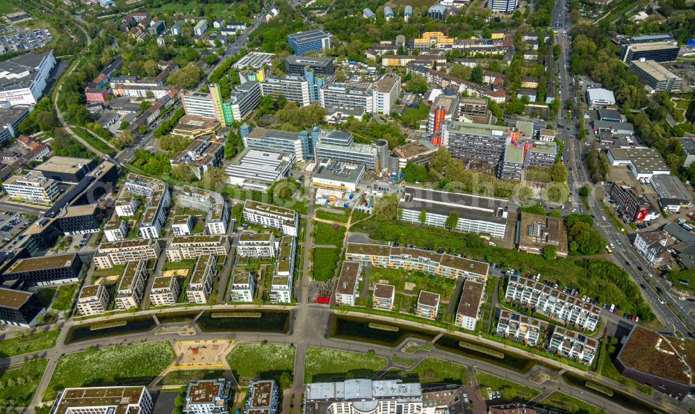 Aerial image Essen - Student dorm on Friedrich-Ebert-Strasse in Essen in the state North Rhine-Westphalia, Germany