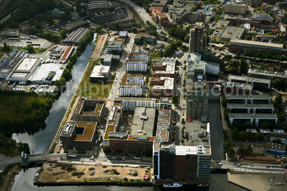 Aerial image Hamburg - Construction site of a student dorm on street Theodor-Yorck-Strasse in the district Harburg in Hamburg, Germany