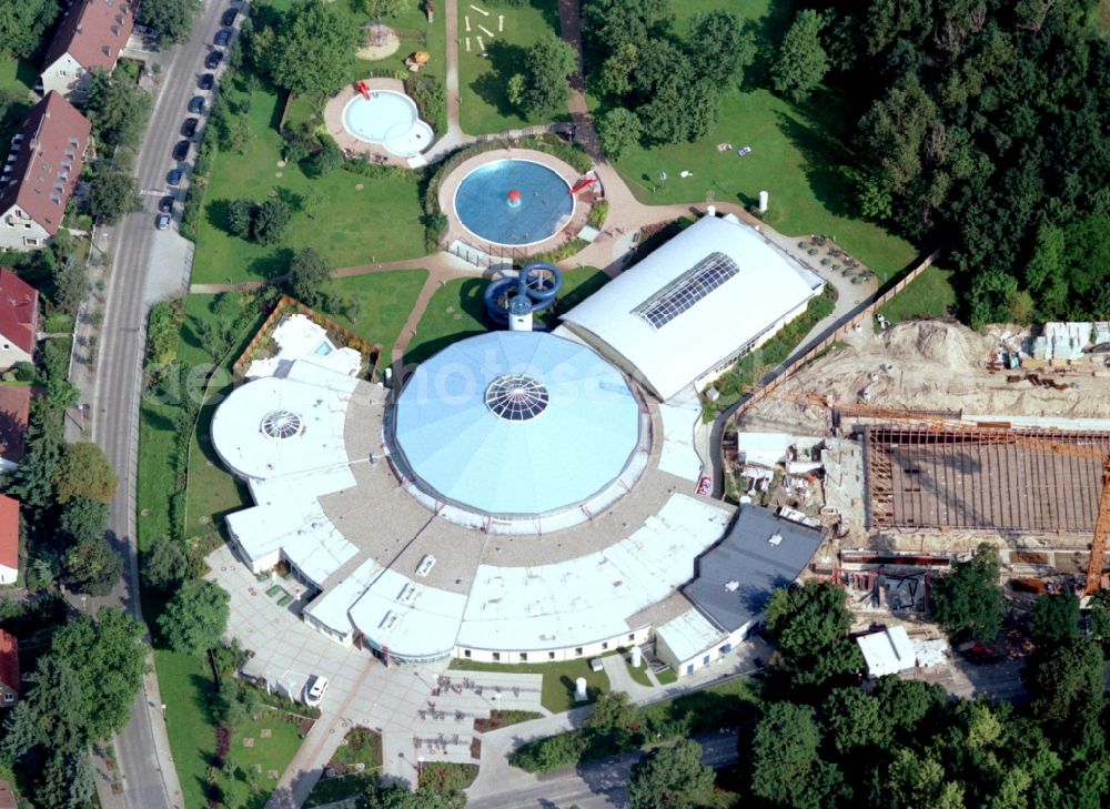 Aerial image Brandenburg an der Havel - Construction site of Spa and swimming pools at the swimming pool of the leisure facility Marienbad Brandenburg on Sprengelstrasse in Brandenburg an der Havel in the state Brandenburg, Germany