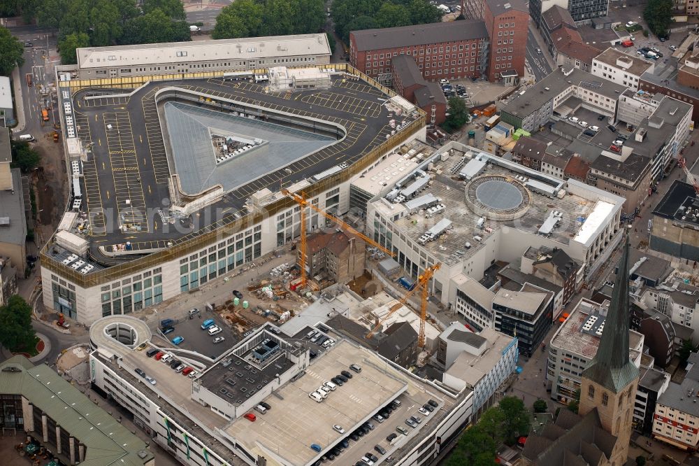 Aerial image Dortmund - View of the ne construction of the Thier Galerie in Dortmund in the state North Rhine-Westphalia