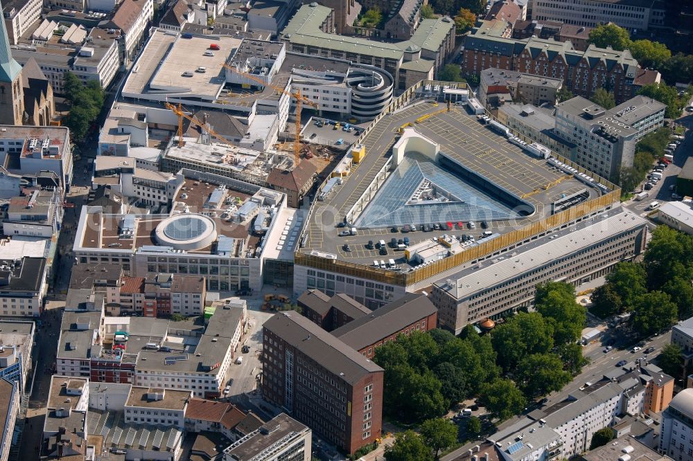 Dortmund from the bird's eye view: View of the ne construction of the Thier Galerie in Dortmund in the state North Rhine-Westphalia