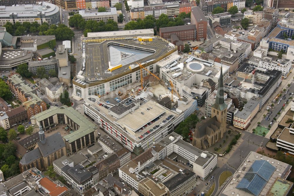 Aerial image Dortmund - View of the ne construction of the Thier Galerie in Dortmund in the state North Rhine-Westphalia