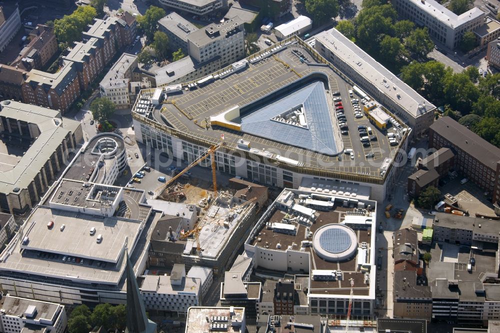 Aerial photograph Dortmund - View of the ne construction of the Thier Galerie in Dortmund in the state North Rhine-Westphalia